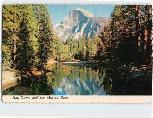 Postcard Half-Dome and the Merced River, Yosemite National Park, California