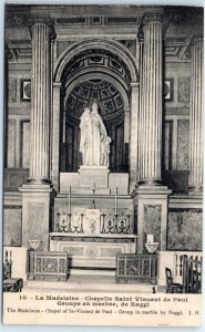 M-87965 Group in marble Chapel of St-Vincent de Paul The Madeleine France