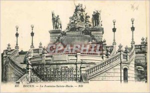 Old Postcard Rouen Sainte Marie Fontaine