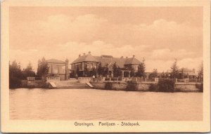 Netherlands Groningen Paviljoen Stadspark Vintage Postcard 03.83