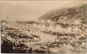 PC PAKISTAN, REST CAMP OF DUNIKAH, Vintage REAL PHOTO Postcard (b43381)