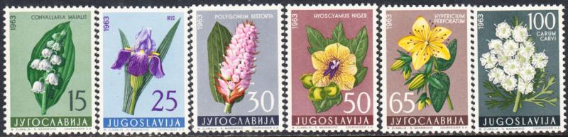 Yugoslavia #689-694 MNH  Flowers