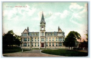 c1910 City Hall Halifax Nova Scotia Canada Unposted Antique Postcard