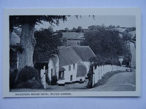 Devon Holsworthy MILTON DAMEREL Woodford Bridge Hotel ADVERTISMENT Old Postcard 