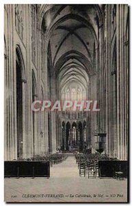 Old Postcard Clermont Ferrand The Cathedral Nave