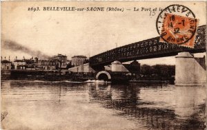 CPA BELLEVILLE-sur-SAONE Le Port et le Pont (444187)