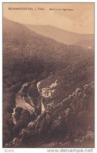 Blick v. d. Ingoklippe, Schwarzatal i. Thur. (Thuringia), Germany, 1900-1910s