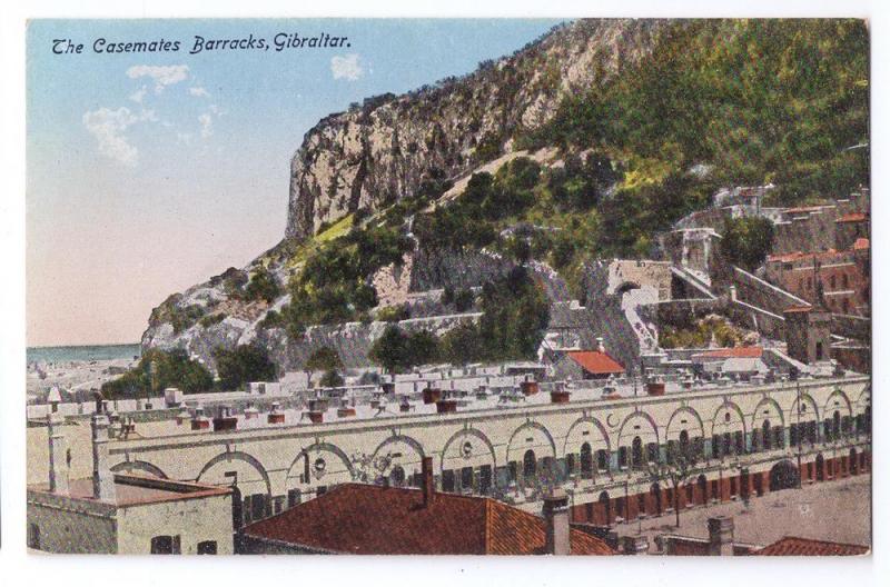 Gibraltar Casemates Barracks Vintage Benzaquen & Co Postcard