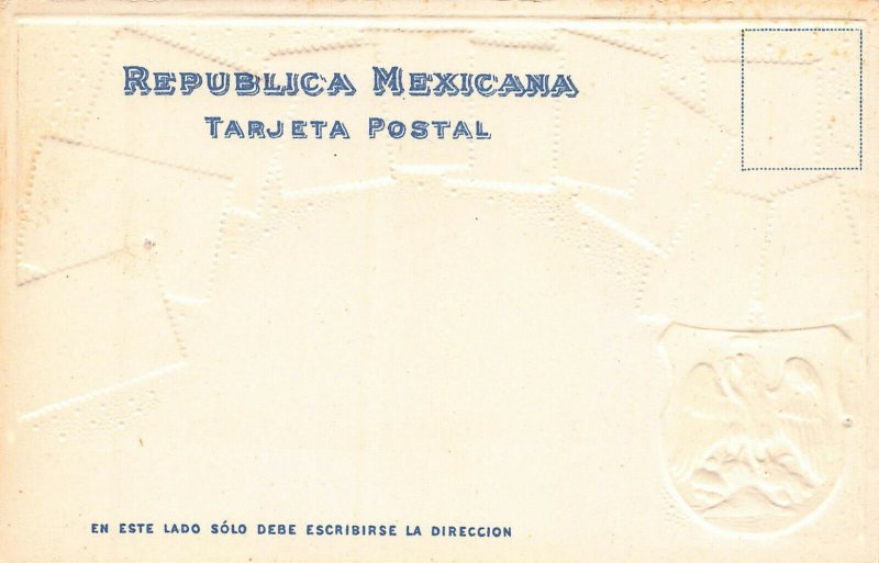 Mexico Stamps on Early Embssed Postcard, Unused, Published by Ottmar Zieher