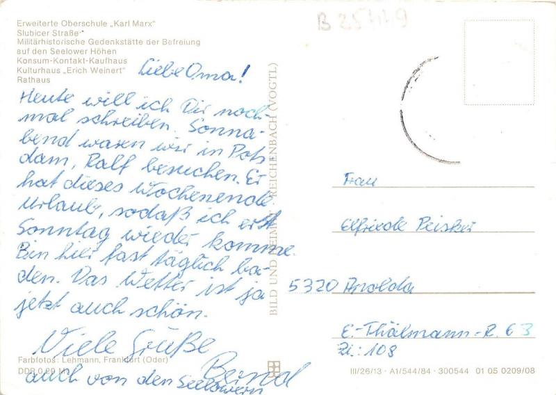 B35449 Seelow Erweiterte Oberschule Karl Marx  germany