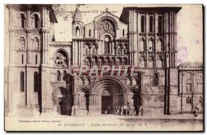 Postcard Old Bordeaux Holy Cross Church