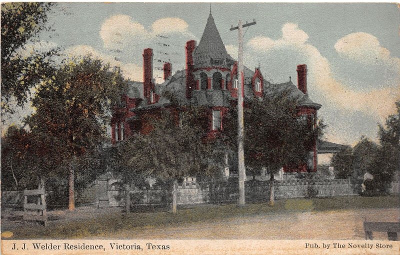 J38/ Victoria Texas Postcard c1910 J.J. Welder Residence Home  101