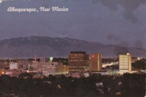 New Mexico Albuquerque Skyline At Night