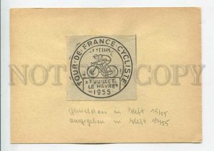 444822 France 1955 year cycling Tour de France postcard
