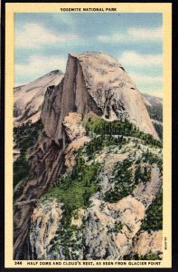 California YOSEMITE NATIONAL PARK Half Dome and Cloud's Rest from Glacier Point