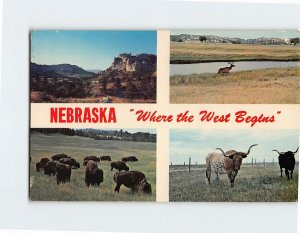 Postcard Where The West Begins, Nebraska