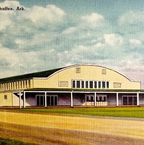 Field House Building Postcard Camp Chaffee Arkansas 1943 PCBG11A
