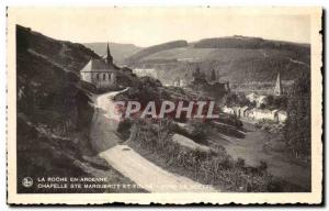 Old Postcard La Roche En Ardenne Chapelle Ste Marguerite Church And Bottom Of...