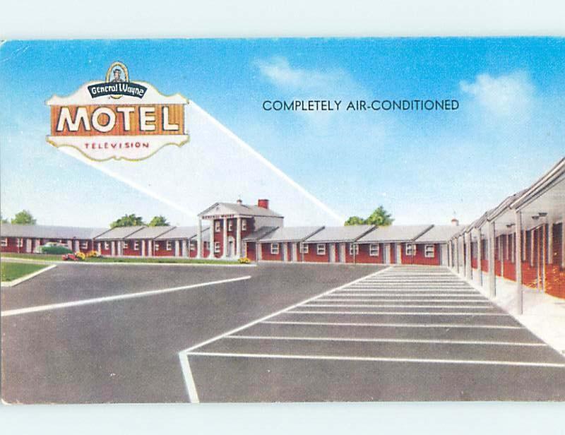 Unused Pre-1980 MOTEL SCENE New Castle Delaware DE G7171