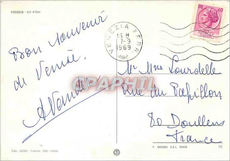 Postcard Modern Venezia C Oro