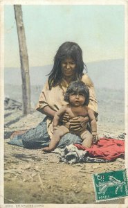 American native ethnic types an apache cupid child postcard 