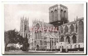 Old Postcard sided card York Minster