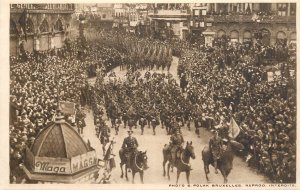 A Scottish Band Parade into Brussels Belgium postcard