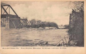 Allentown Pennsylvania Railroad Bridge Collapse Vintage Postcard AA11586