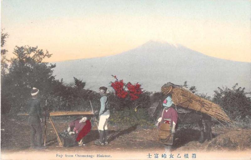 Hakone Japan Fuji from Otometoge Scenic View Antique Postcard J50027