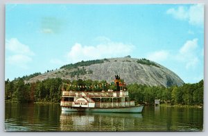 Transportation: Ship~Stone Mountain Georgia~Paddlewheel Riverboat~Vtg Postcard