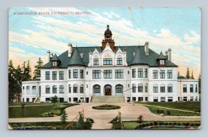 Old Washington State University Building Seattle WA 1907 DB Postcard Q8