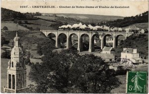 CPA Chateaulin - Clocher de Notre-Dame et Viaduc de Kerlobret (1033071)