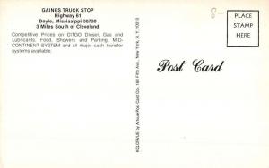 Boyle Mississippi Gaines Truck Stop Citgo Station Vintage Postcard K64254