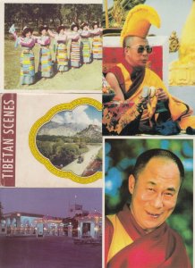 TIBET incl. DALAI LAMA 17 India Postcards Mostly Pre-1980 (L6169)