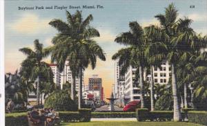 Florida Miami Bayfront Park and Flagler Street
