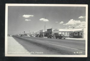 RPPC PYOTE TEXAS DOWNTOWN STREET SCENE OLD CARS REAL PHOTO POSTCARD