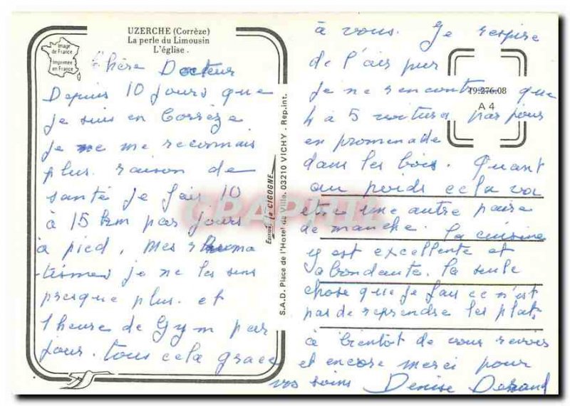 Modern Postcard Uzerche Correze Limousin Pearl of the Church