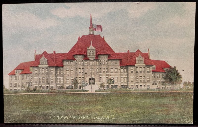 Vintage Postcard 1907-1915 Odd Fellows (I.O.O.F.) Home, Springfield, Ohio (OH)