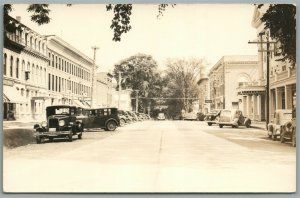 THOMASTON ME MAIN STREET VINTAGE REAL PHOTO POSTCARD RPPC