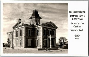 RPPC Court House Tombstone AZ Fromer Cochise County Seat Vintage Postcard X37