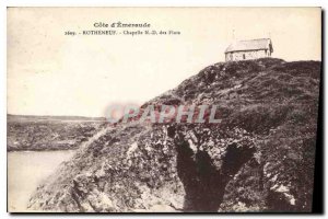 Postcard Old Chapel Rotheneuf N D Waves