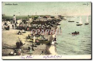 Old Postcard Southsea Beach