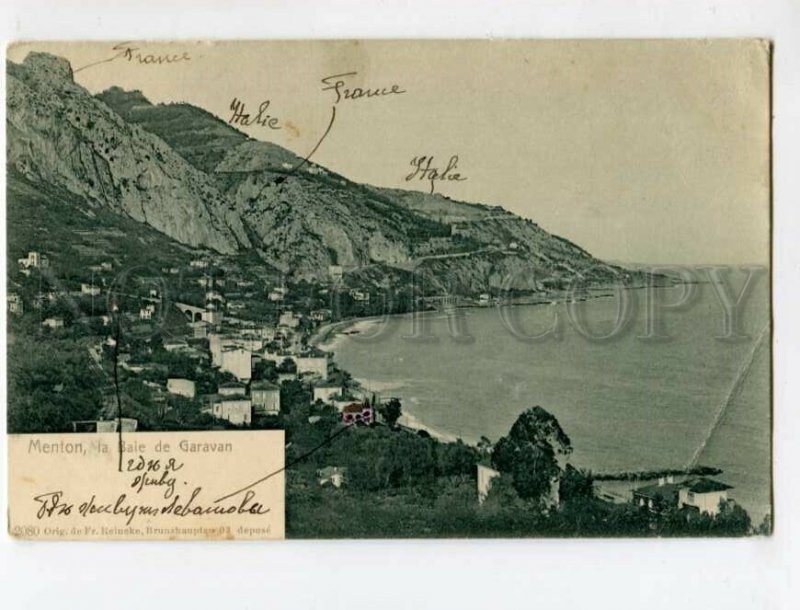 3102305 FRANCE Menton la Baie de Garavan Vintage PC