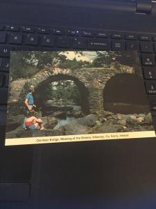 Vintage Postcard: Old Weir Bridge, meeting of the Waters, Killarney Ireland