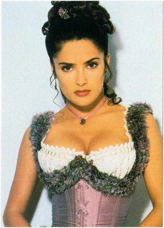 Salma Hayek in a Corset or Bodice in Wild Wild West Movie Postcard