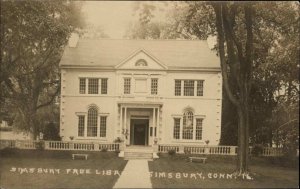 Simsbury Connecticut CT Library Eastern Illus Vintage Real Photo Postcard