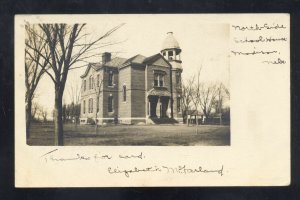 RPPC MADISON NEBRASKA NORTH SIDE SCHOOL HOUSE VINTAGE REAL PHOTO POSTCARD