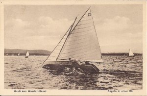 GRUSS Aus Werder Havel, Sail Boat, Potsdam, Germany, 1920's