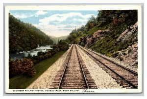 Vintage 1920's Postcard Southern Railway System Double Track Tennessee