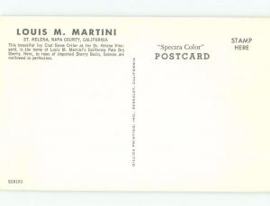 Pre-1980 LOUIS MARTINI SHERRY FACTORY St. Helena Near Napa & Santa Rosa CA E6826